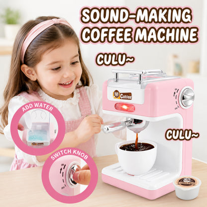 Little Teekie 4-in-1 Kitchen Play Utensils with Coffee Machine, Juicer, Bread Machine and Mixer