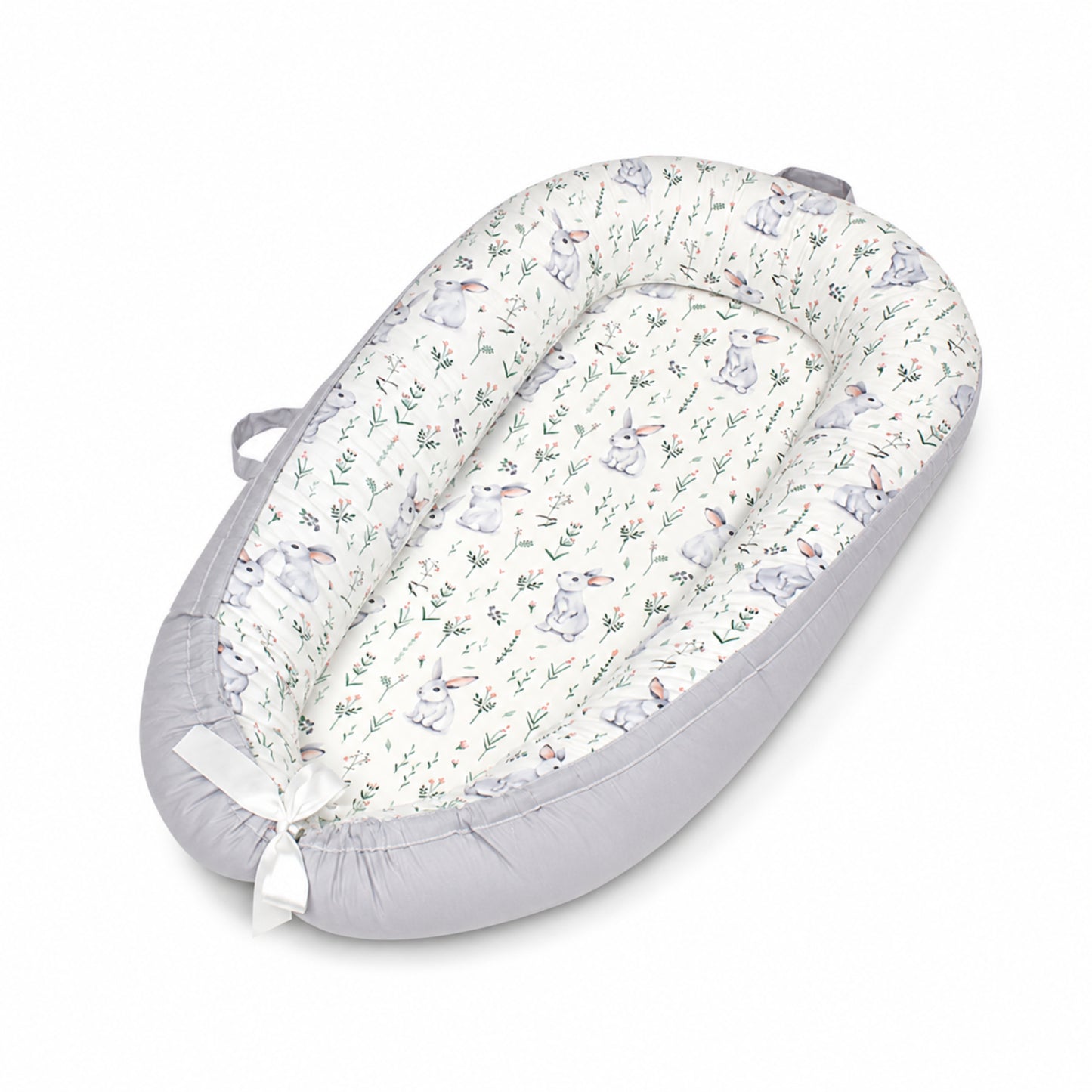 Little Teekie Leaf Print Baby Nest Lounger