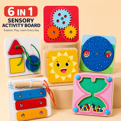 Little Teekie 6 in 1 Sensory Activity Board Toys