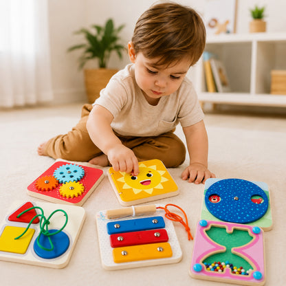 Little Teekie 6 in 1 Sensory Activity Board Toys