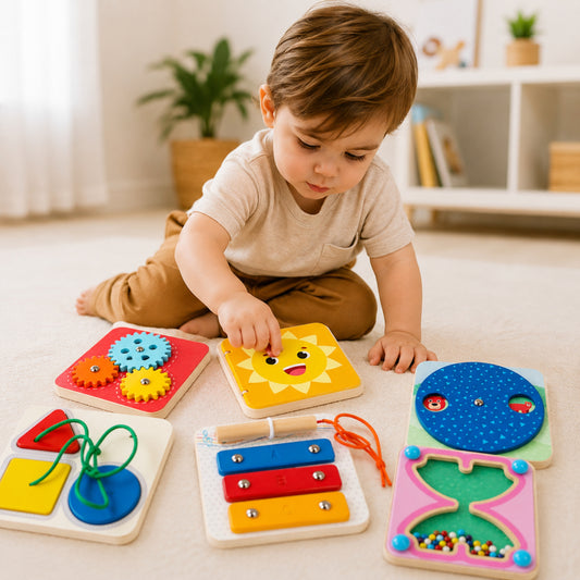 Little Teekie 6 in 1 Sensory Activity Board Toys