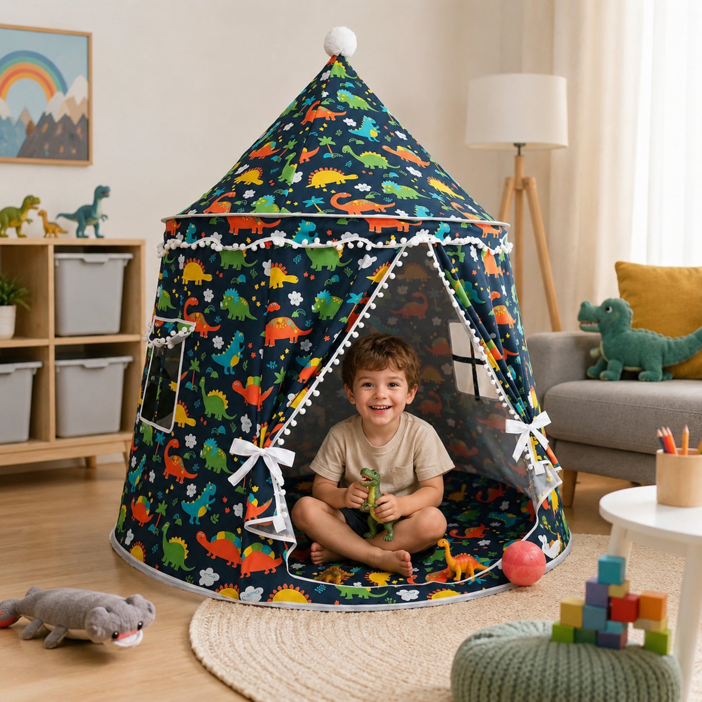 Kids Play Tent Indoor Princess Teepee | Balck