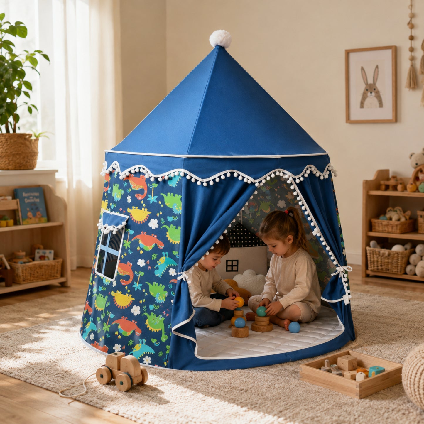 Kids Play Tent Indoor Princess Teepee | Blue