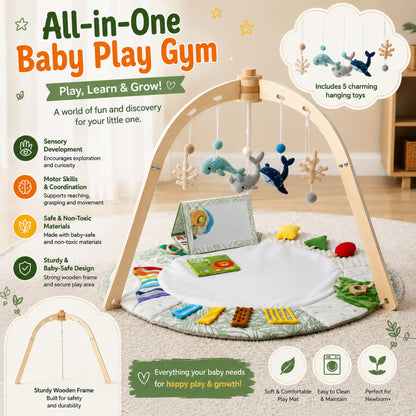Little Teekie Ocean Baby Play Gym & Sensory Activity Mat