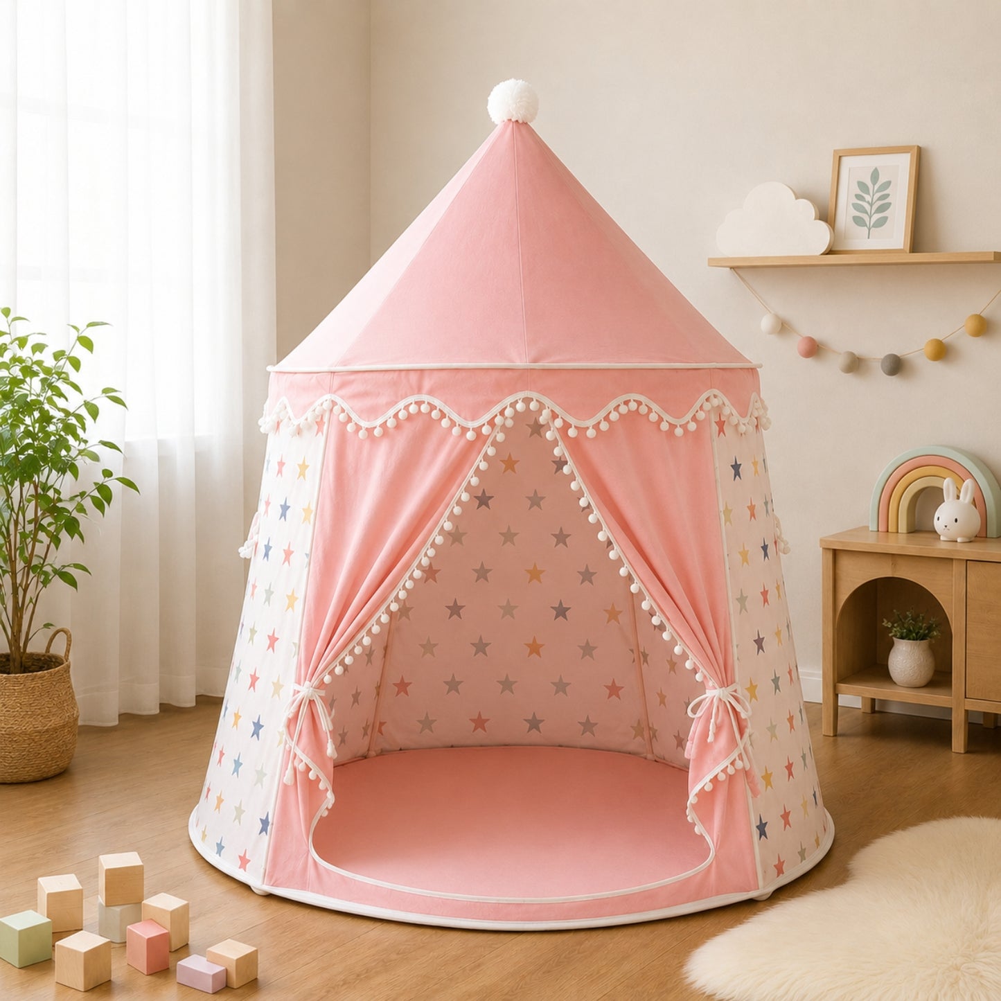 Pink Star Kids Indoor Play Tent