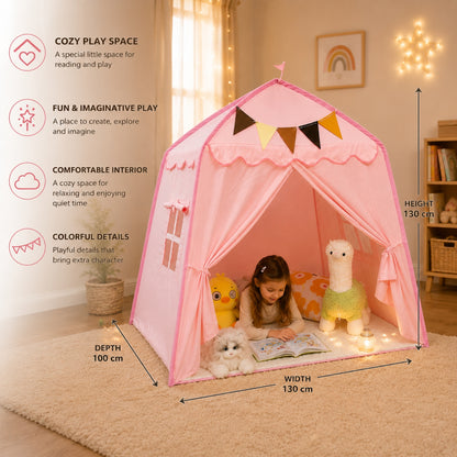 Little Teekie Kids Bed Canopy Play Tent Pink
