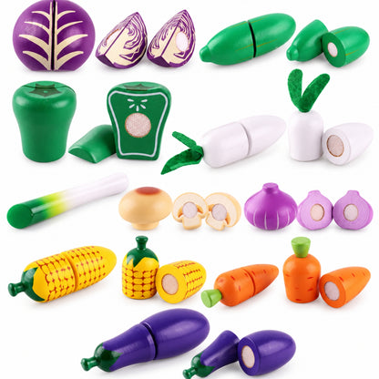 Little Teekie Wooden Fruit & Veggie Play Food Set