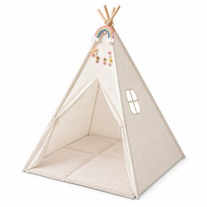 Little Teekies Kids Teepee Play Tent with Mat
