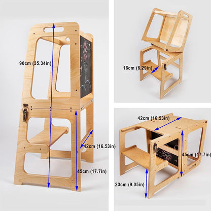 Little Teekie 3-in-1 Adjustable Wooden Learning Tower