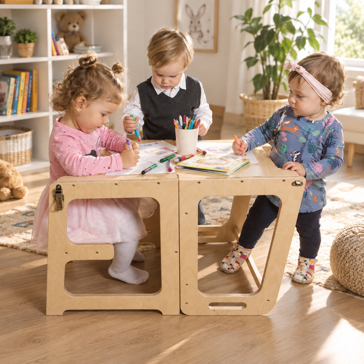 Little Teekie 3-in-1 Adjustable Wooden Learning Tower