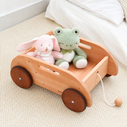 Little Teekie Wooden Baby Walker | Anti-Tip Push Walker for First Steps – Solid Wood