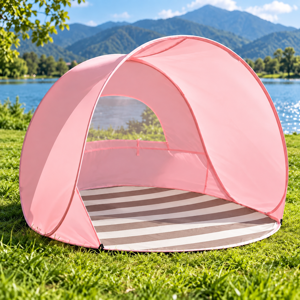 Little Teekie Baby Beach Tent | UPF 50+ Pop-Up Sun Shelter – Blush Pink