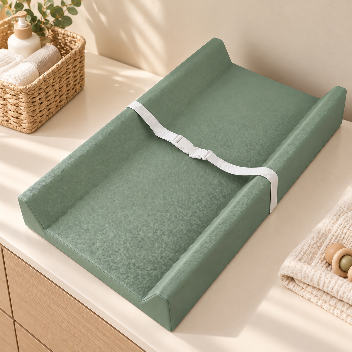 Little Teekie Baby Changing Pad | Waterproof Dual Foam 40x80cm – Sage