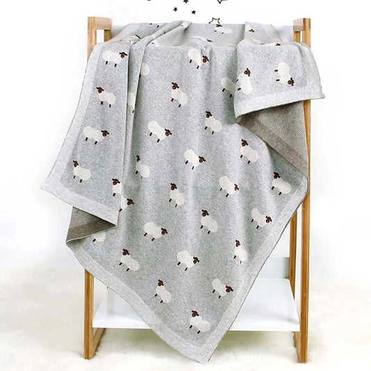 Little Teekie Sheep Pattern Baby Blanket