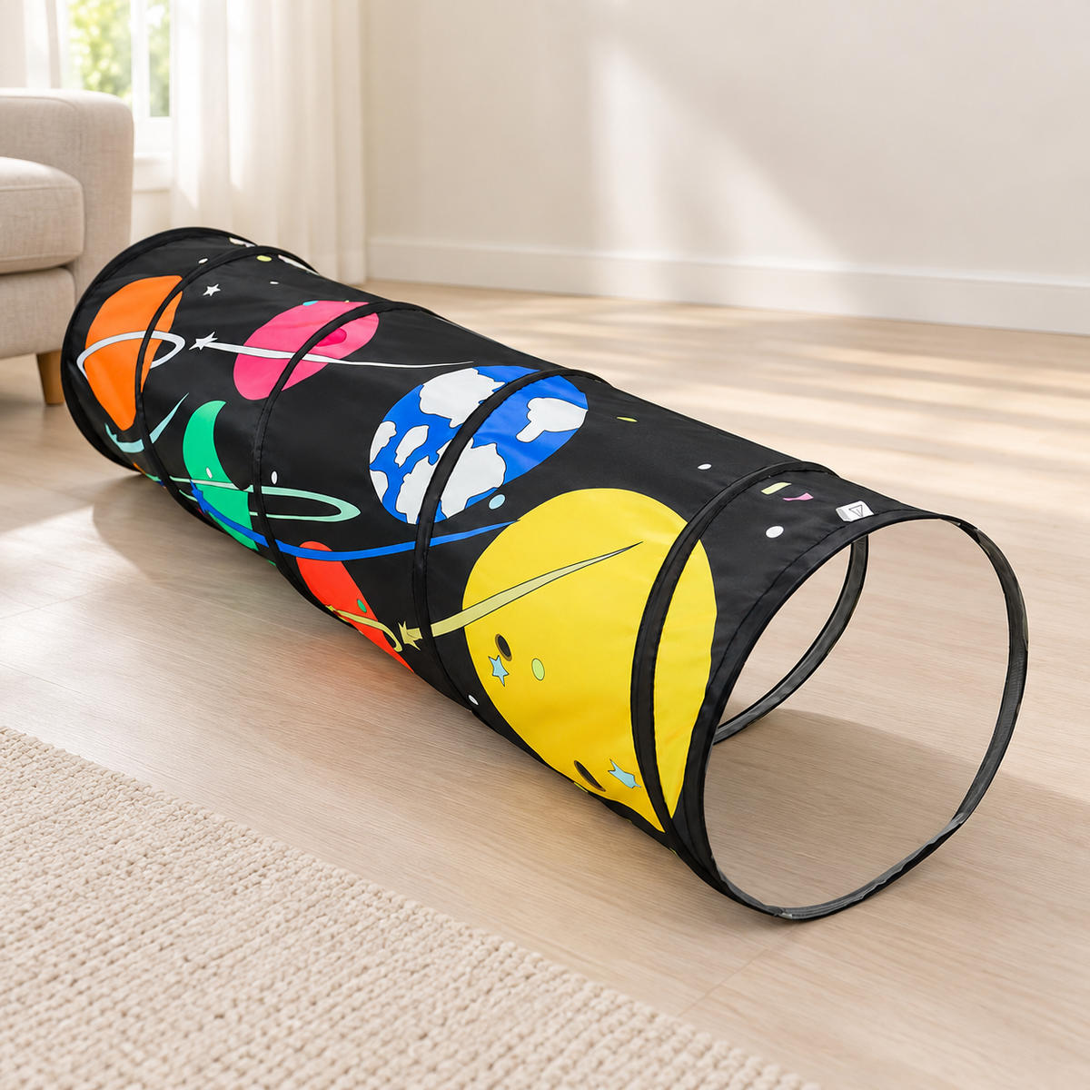 Little Teekie Reversible Play Tunnel | OEKO-TEX Cotton Canvas, Foldable – Planet World