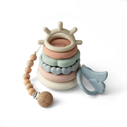 Little Teekie Silicone Stacking Teether Rings