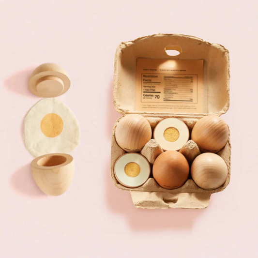Little Teekie Wooden Egg Play Food Set
