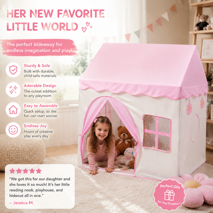 Little Teekie Kids Playhouse Tent Indoor Fabric Play Hut