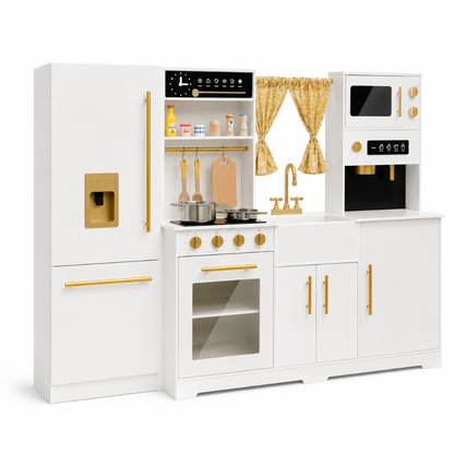 Little Teekie Wooden Play Kitchen & Fridge Set