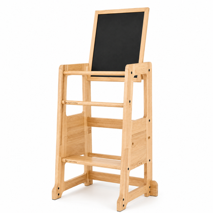 Little Teekie Wooden Adjustable Learning Tower with Activity Board