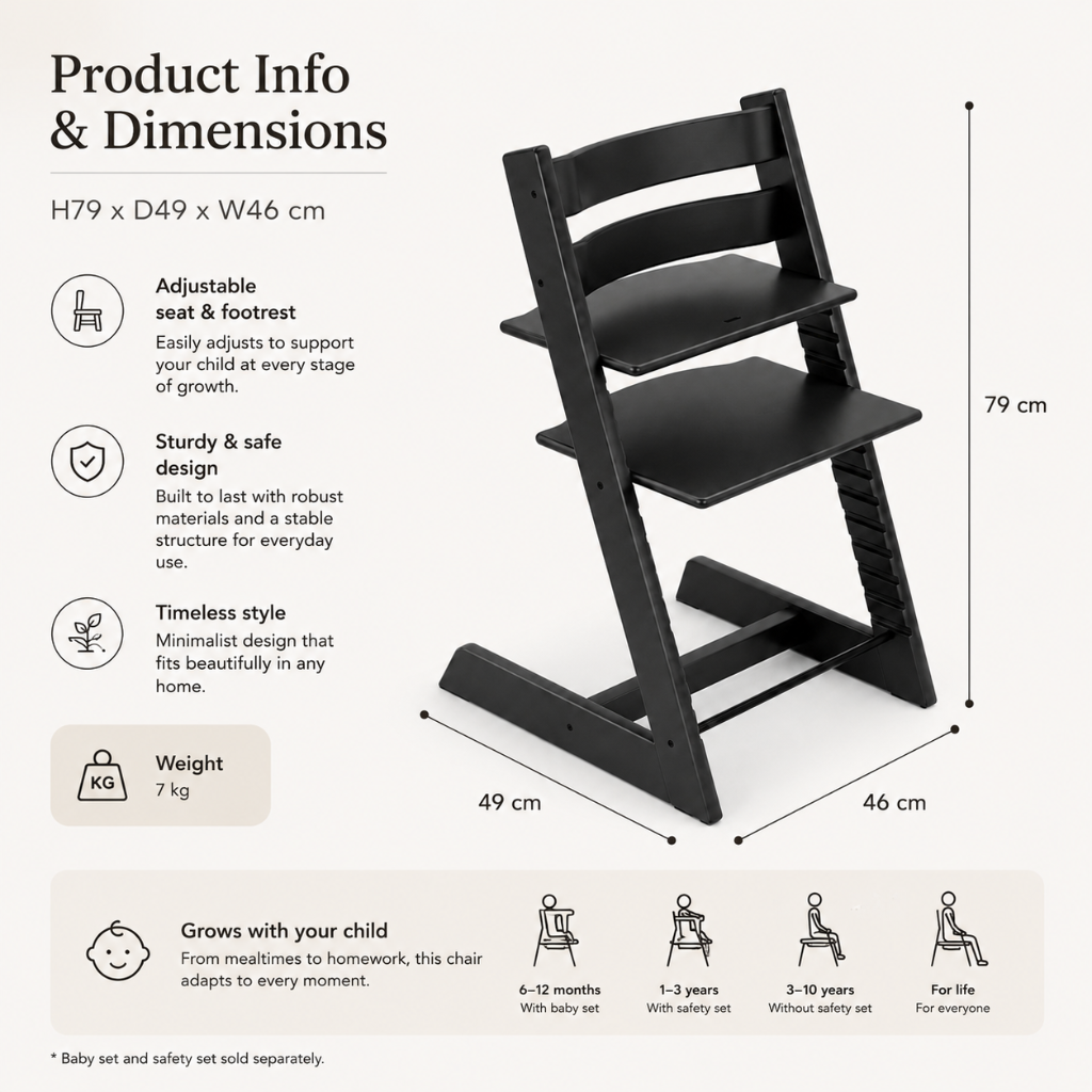 Little Teekie Adjustable Wooden Kids Chair