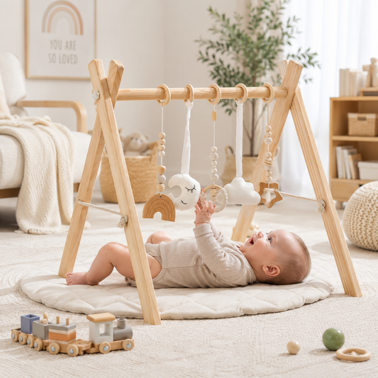 Little Teekie Wooden Baby Play Gym Activity Frame
