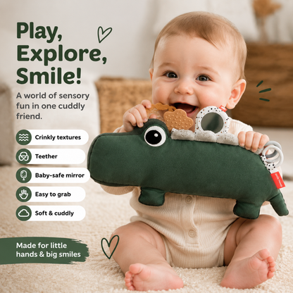 Little Teekie Crocodile Tummy Time Sensory Activity Toy