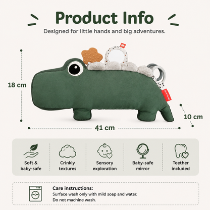 Little Teekie Crocodile Tummy Time Sensory Activity Toy