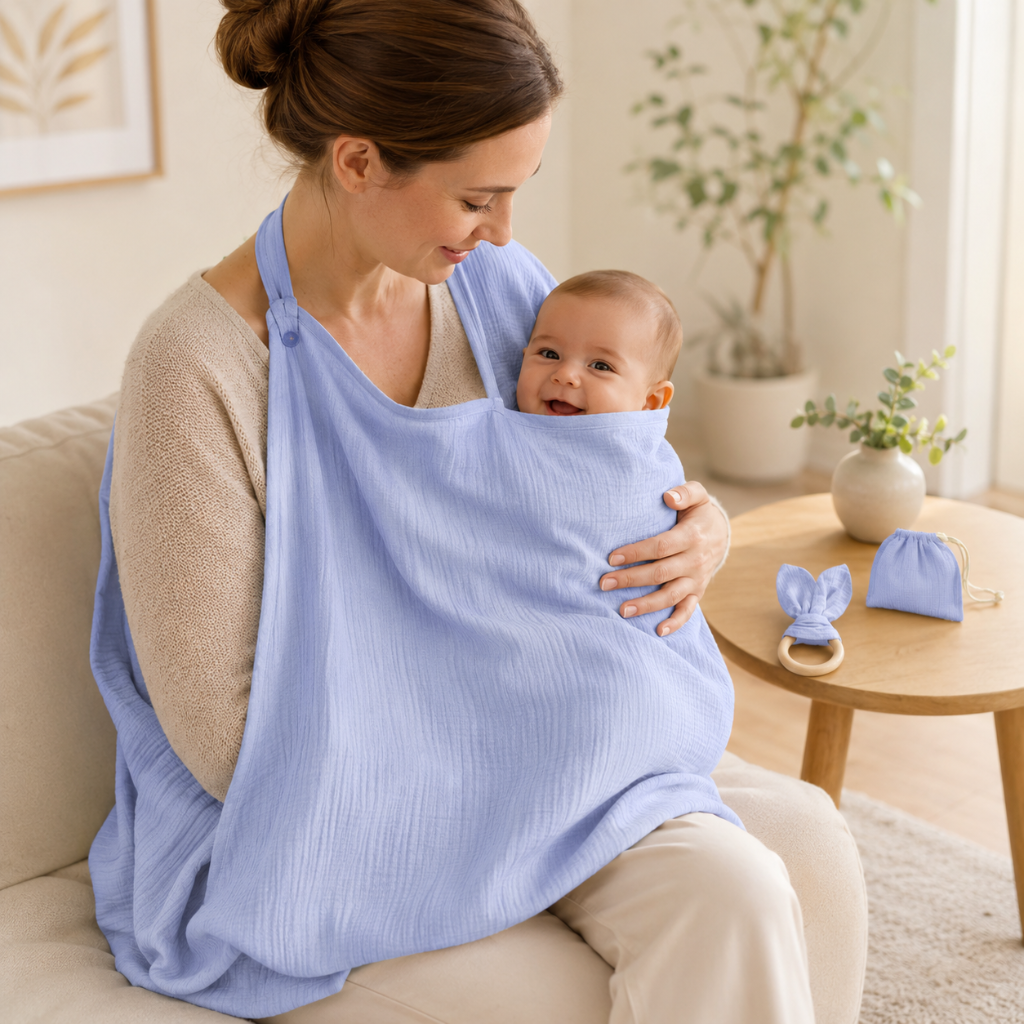 Little Teekie Breathable Muslin Nursing Cover