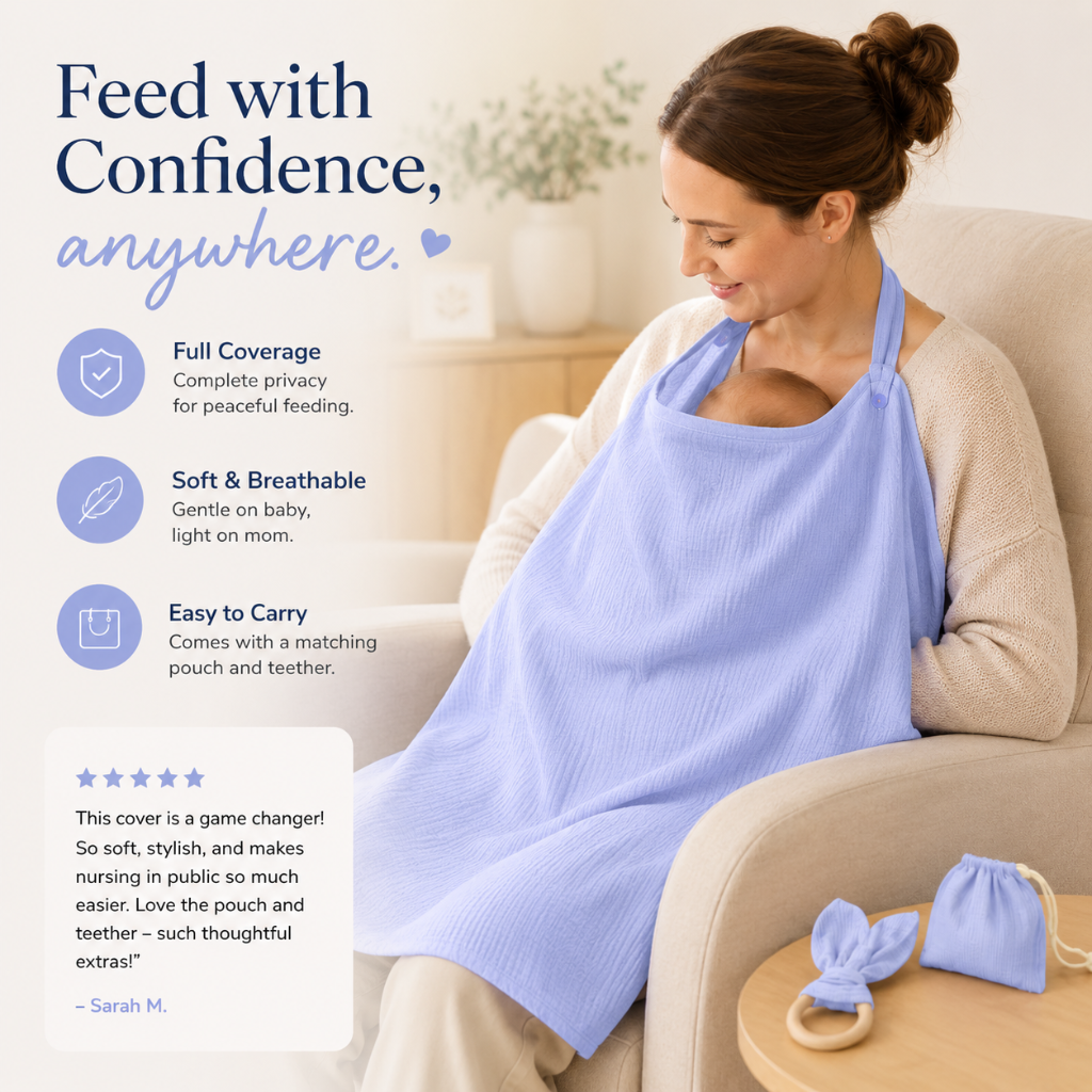 Little Teekie Breathable Muslin Nursing Cover