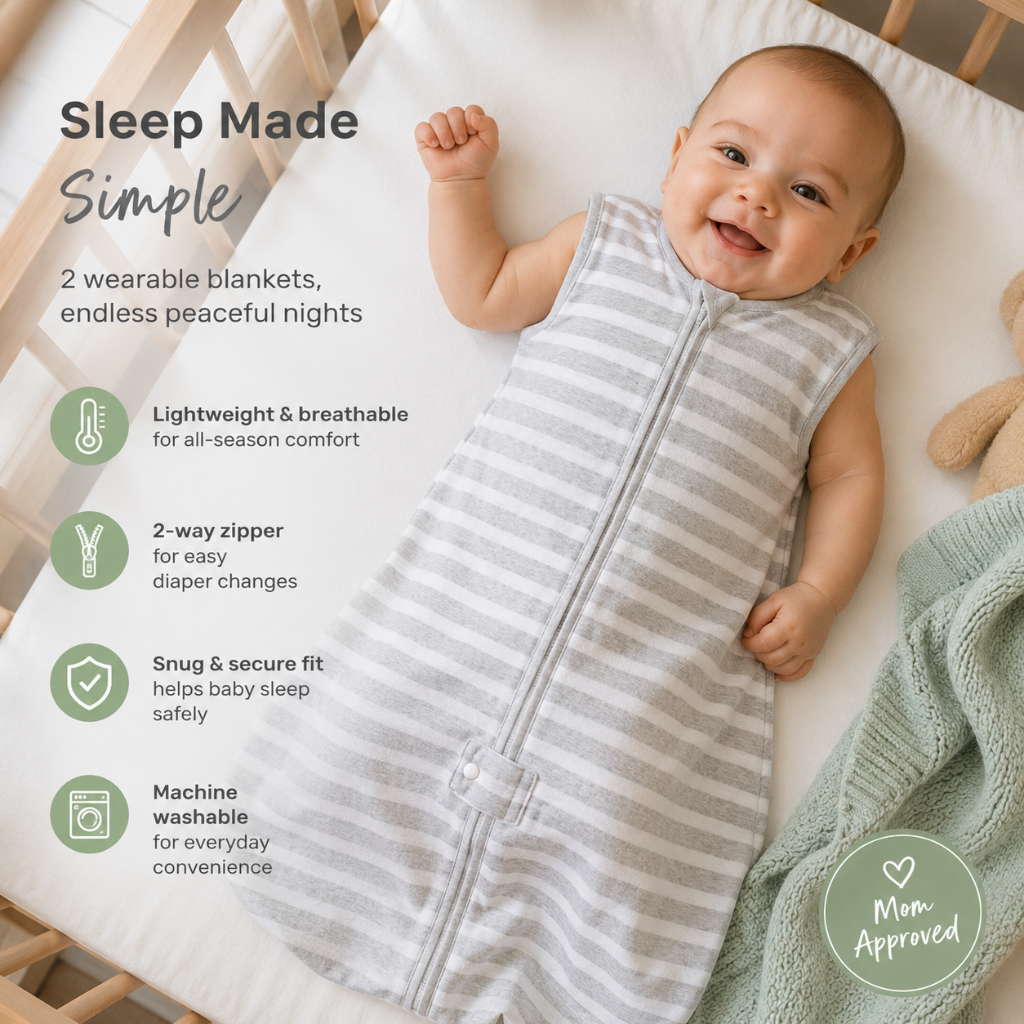 Little Teekie Soft Cotton Baby Sleep Sack Set
