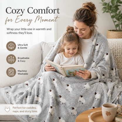 Little Teekie Sheep Pattern Baby Blanket