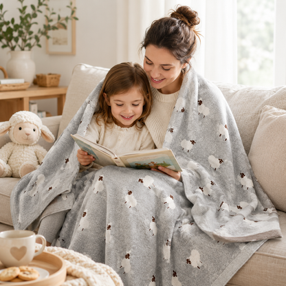 Little Teekie Sheep Pattern Baby Blanket