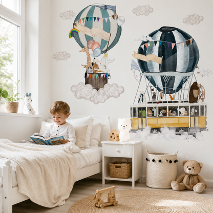 Little Teekie Hot Air Balloon Wall Stickers