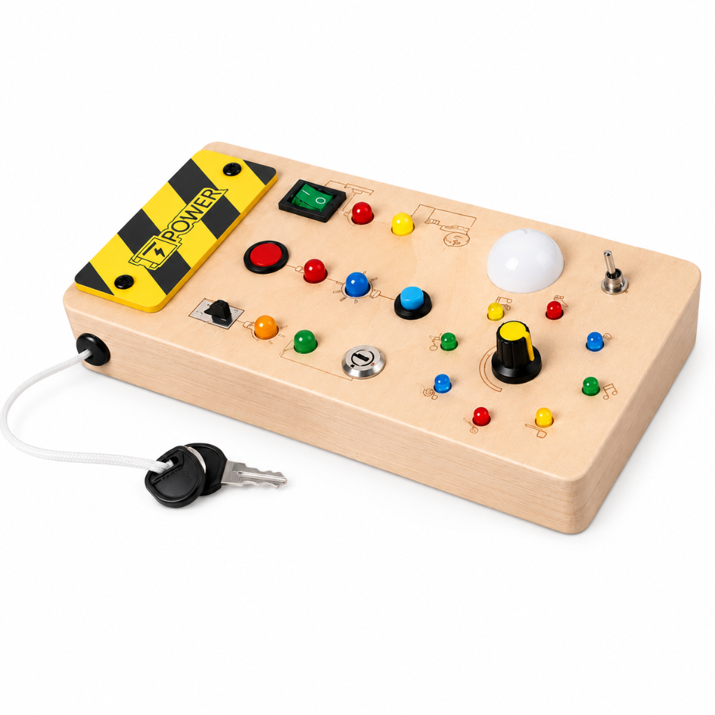 Little Teekies Wooden Switch Activity Board Kids Busy Learning Toy