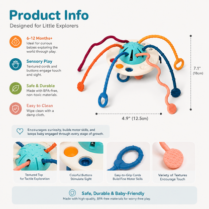Little Teekies Sensory Pull and Teethe Toy for Babies