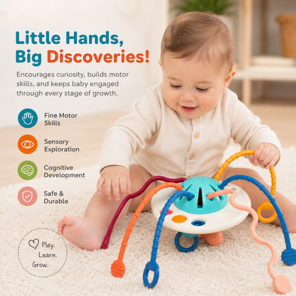 Little Teekies Sensory Pull and Teethe Toy for Babies