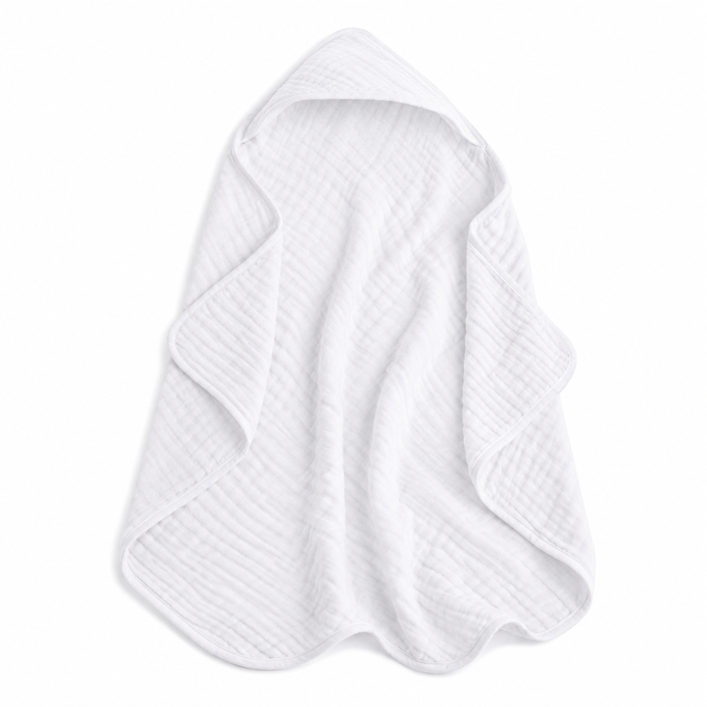 Little Teekie Soft Muslin Baby Hooded Towel Set