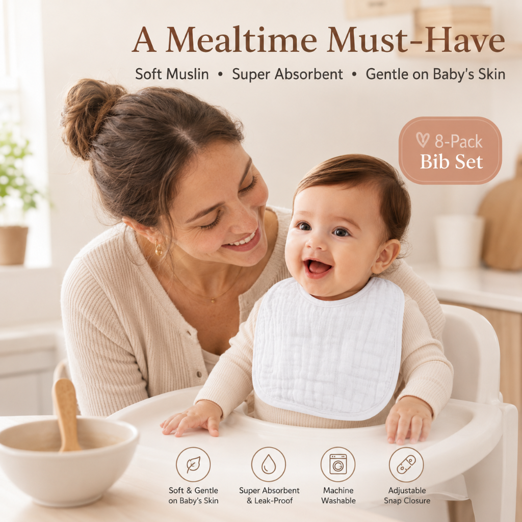 Little Teekie Soft Muslin Baby Bib Set