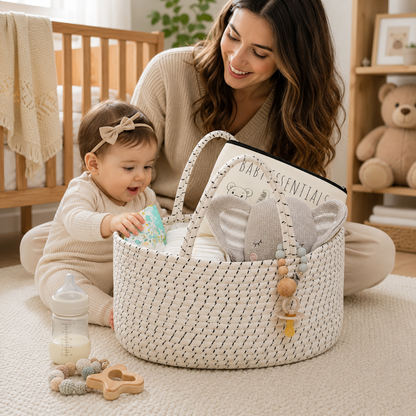 Little Teekie Cotton Rope Diaper Caddy