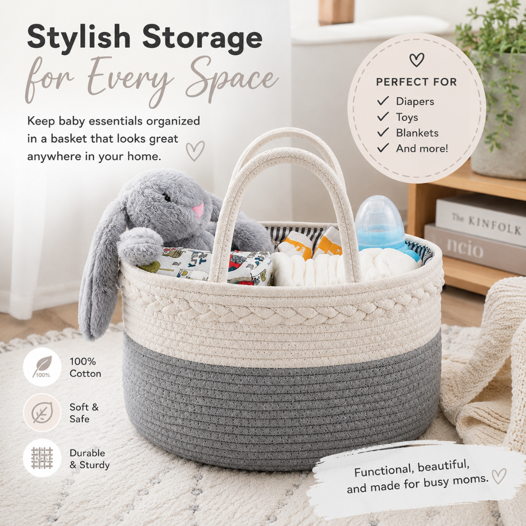 Little Teekie Baby Diaper Caddy Organizer