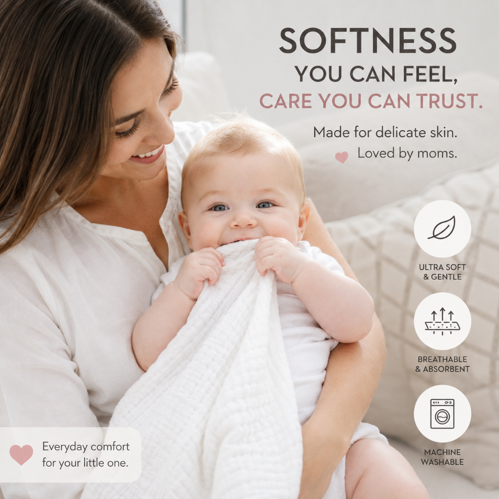 Little Teekie Soft Muslin Baby Burp Cloths