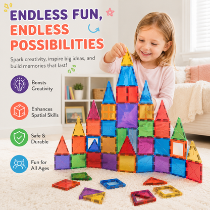 Little Teekie Magnetic Building Tiles Creative Construction Set
