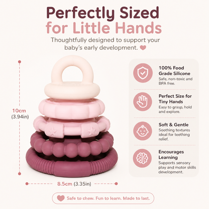 Little Teekie Rainbow Silicone Stacking Teether