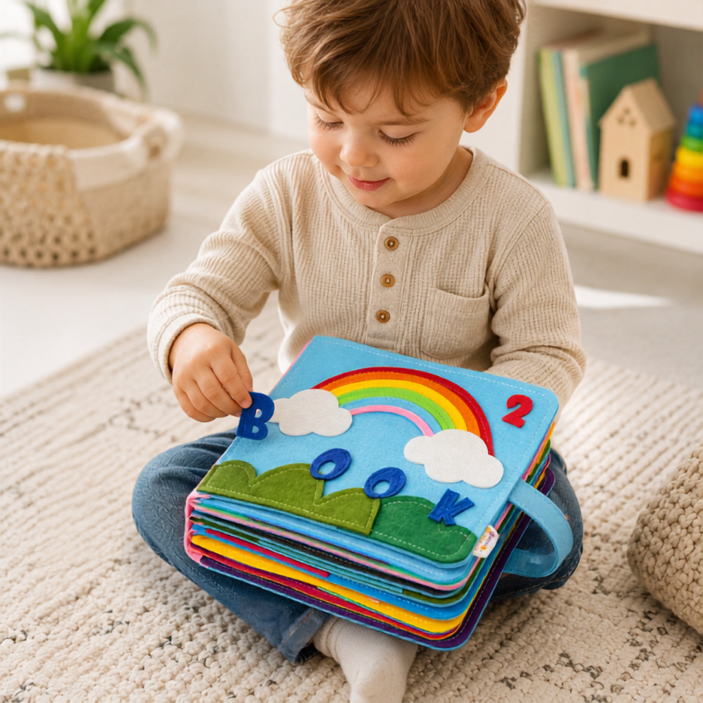 Interactive Montessori Felt Activity Story Book for Toddlers
