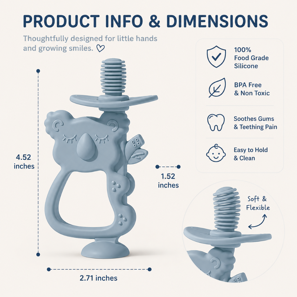 Little Teekie Koala Silicone Teether & Pacifier