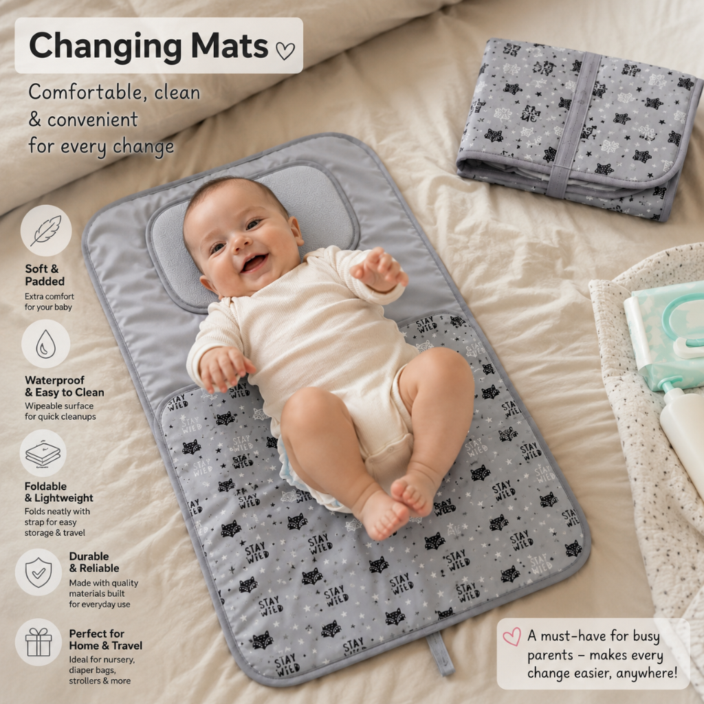 Little Teekies Portable Waterproof Baby Changing Mat