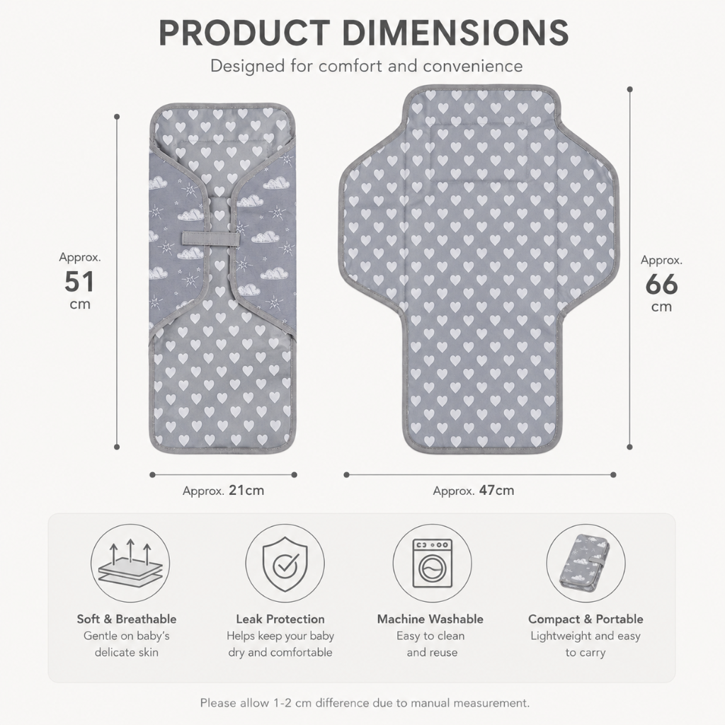 Little Teekies Portable Diaper Changing Mat For Babies