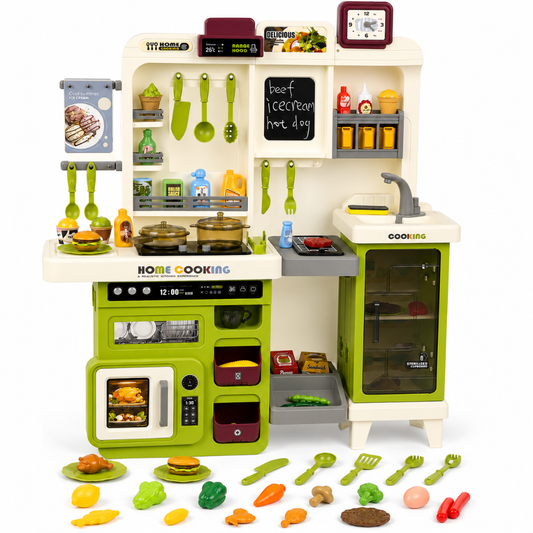 Kids Play Pretend Kitchen Set with Light Sound