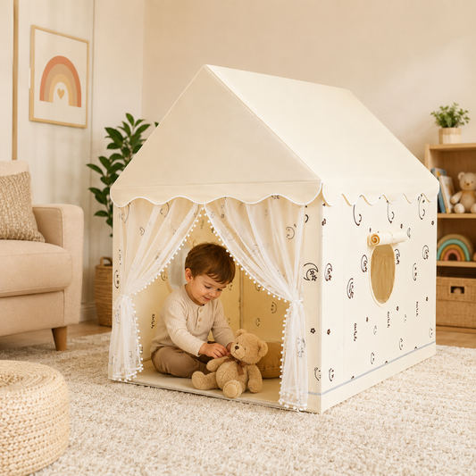 Little Teekie Kids Playhouse Tent with Curtains